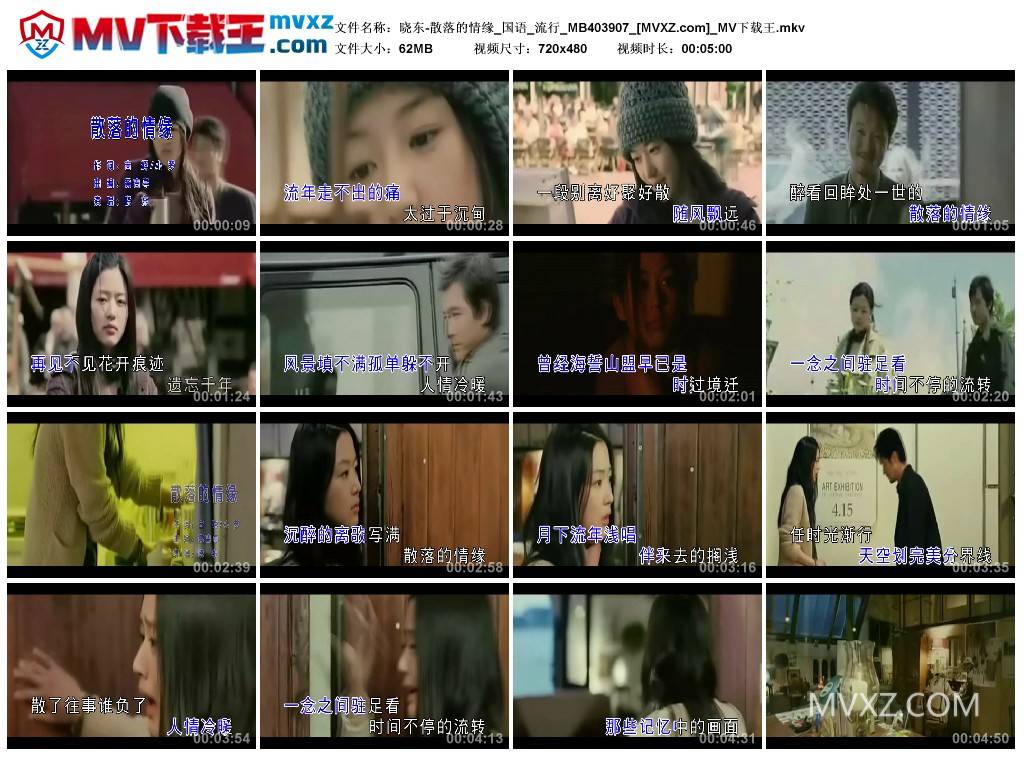 晓东-散落的情缘_国语_流行_MB403907